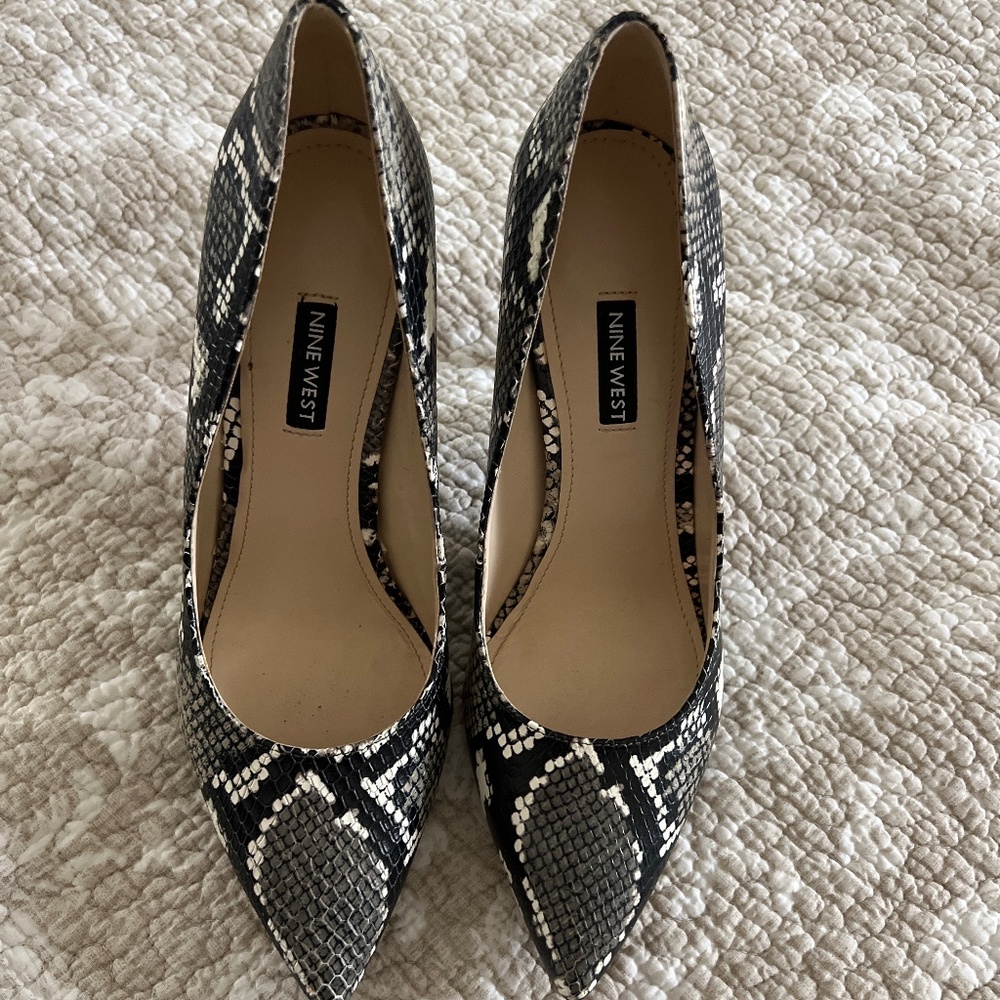Nine West Women’s Snake Skin Printed Heels